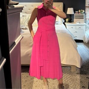 Anne Klein Vibrant Pink Maxi Dress